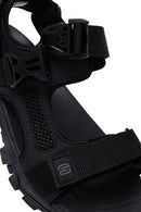 Male Black Fabric Sandal | Derimod
