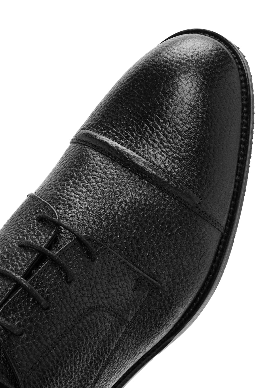 Men's Black Laced Leather Classic Shoes
