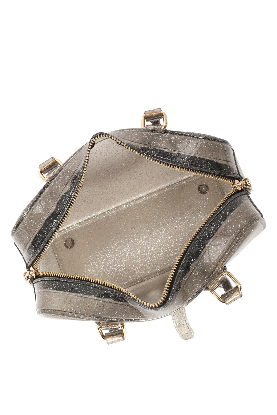 Woman Black Long-Strap Jelly Transparent Shoulder Bag