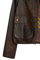 Richmond Woman Brown Short A-Line Leather Jacket | Derimod