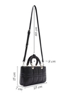 Women's Black Long Strap Quilted Mini Handbag | Derimod