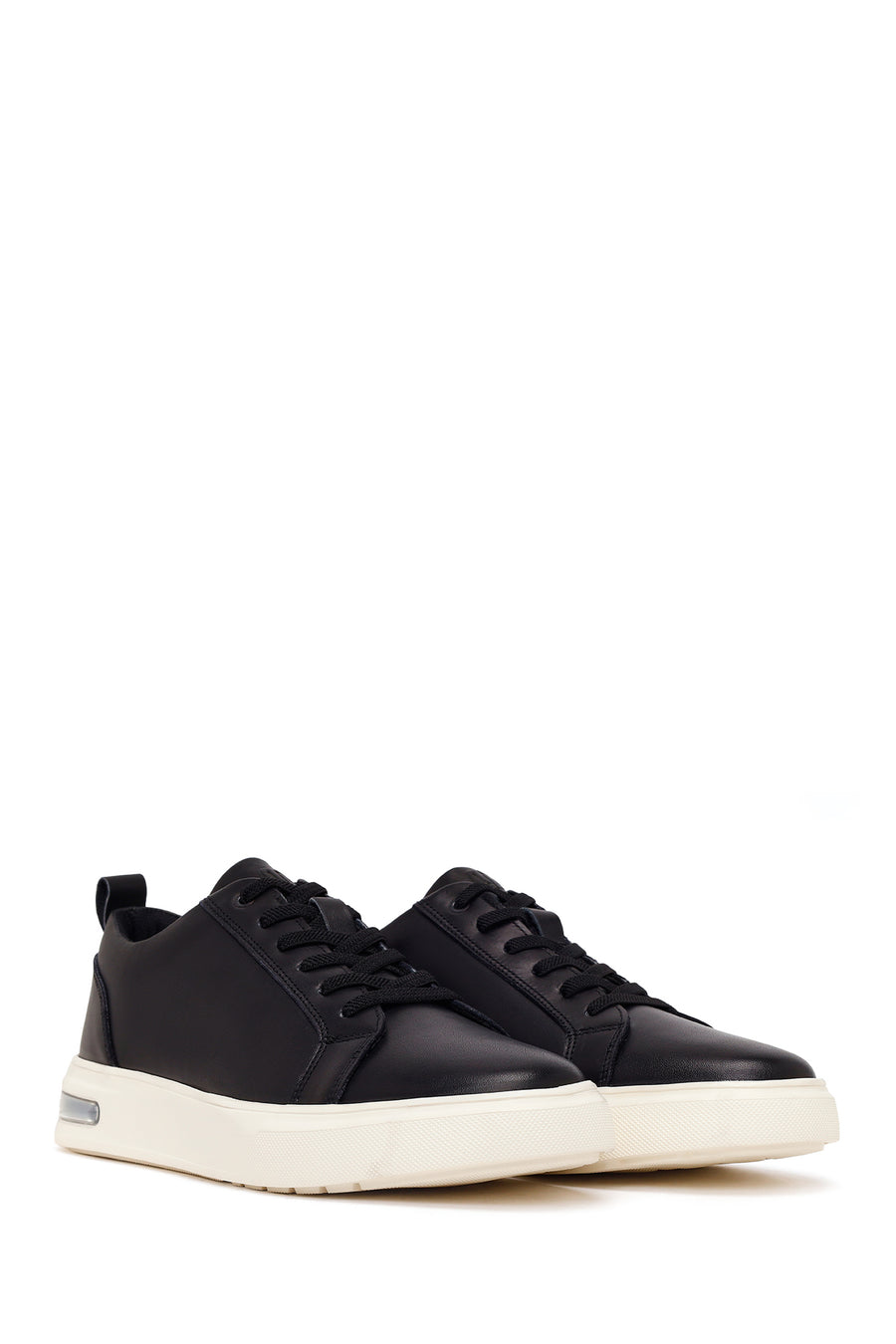 Male Black Lace-Up Leather Sneaker