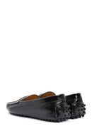 Woman Black Buckle-Detail Leather Loafer | Derimod