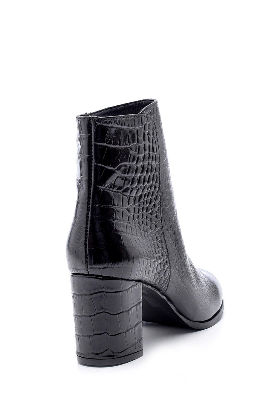 Women's Leather Crocodile Patterned Boots
