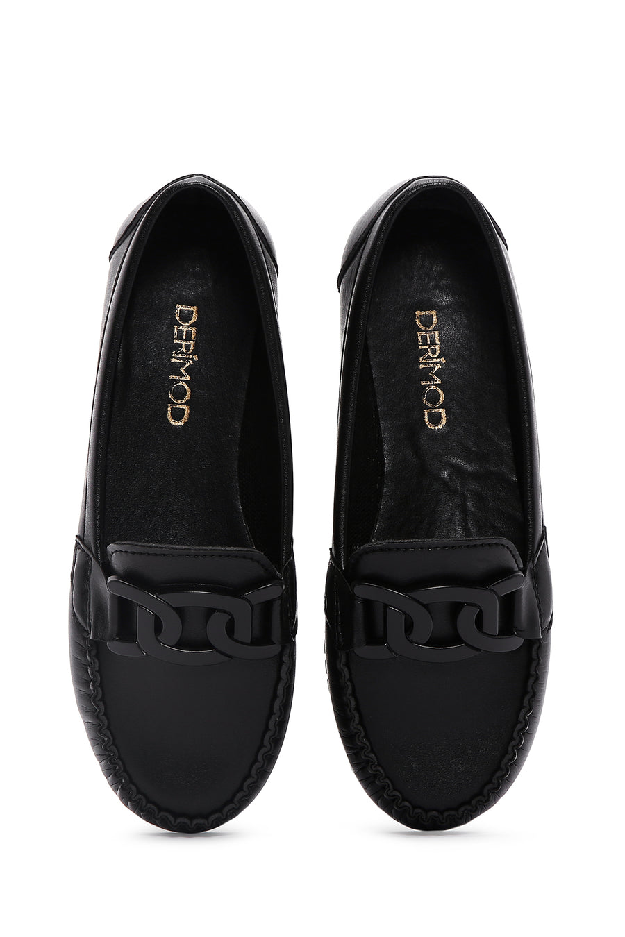 Kadın Siyah Tokalı Loafer