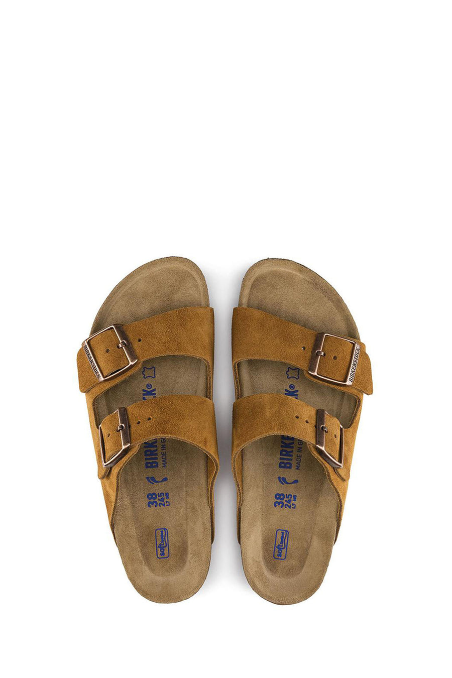 Birkenstock Women's Mink Suede Leather Arizona Sfb Slippers