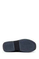 Erkek Siyah Bağcıklı Kalın Tabanlı Deri Casual Sneaker | Derimod
