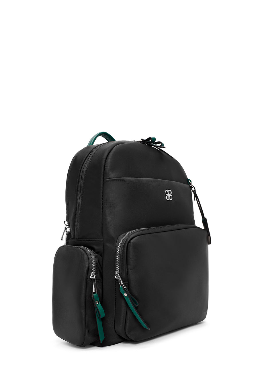Women's Black Fabric Backpack