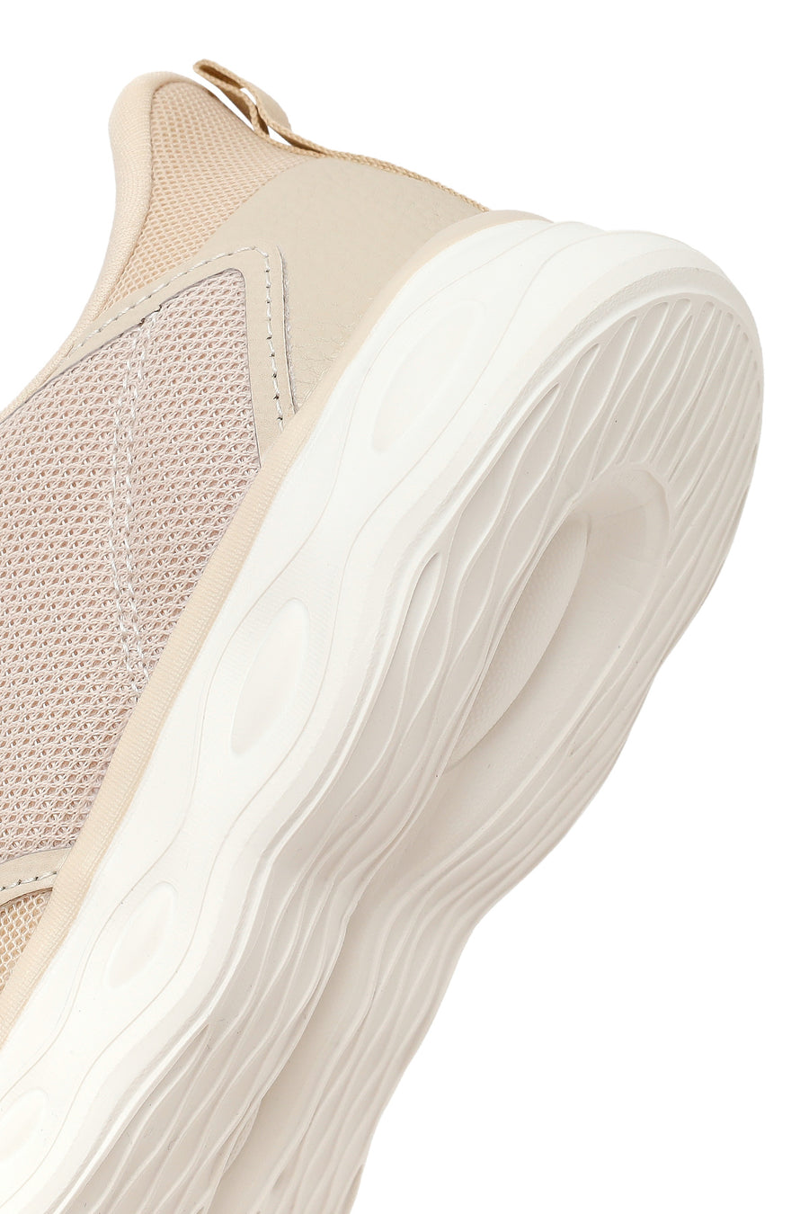 Derimod Zero Women's Beige Laced Thick Soled Fabric Sneakers