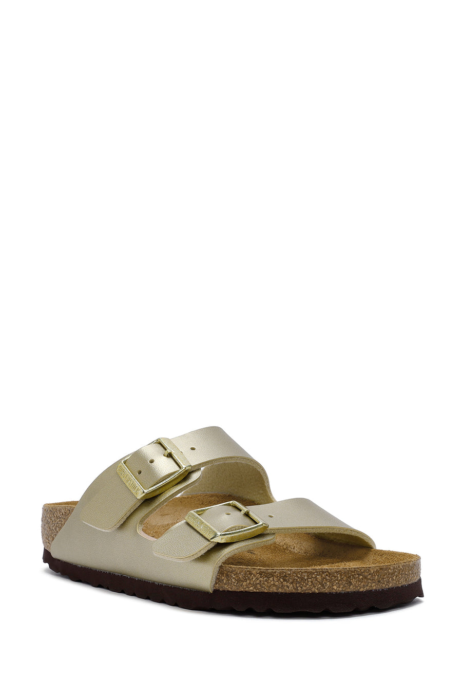 Birkenstock Women's Gold Arizona Bf Double Buckle Slippers