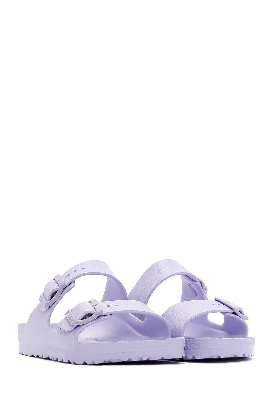 Birkenstock Women's Purple Leather Double Buckle Arizona Eva Flat Slippers