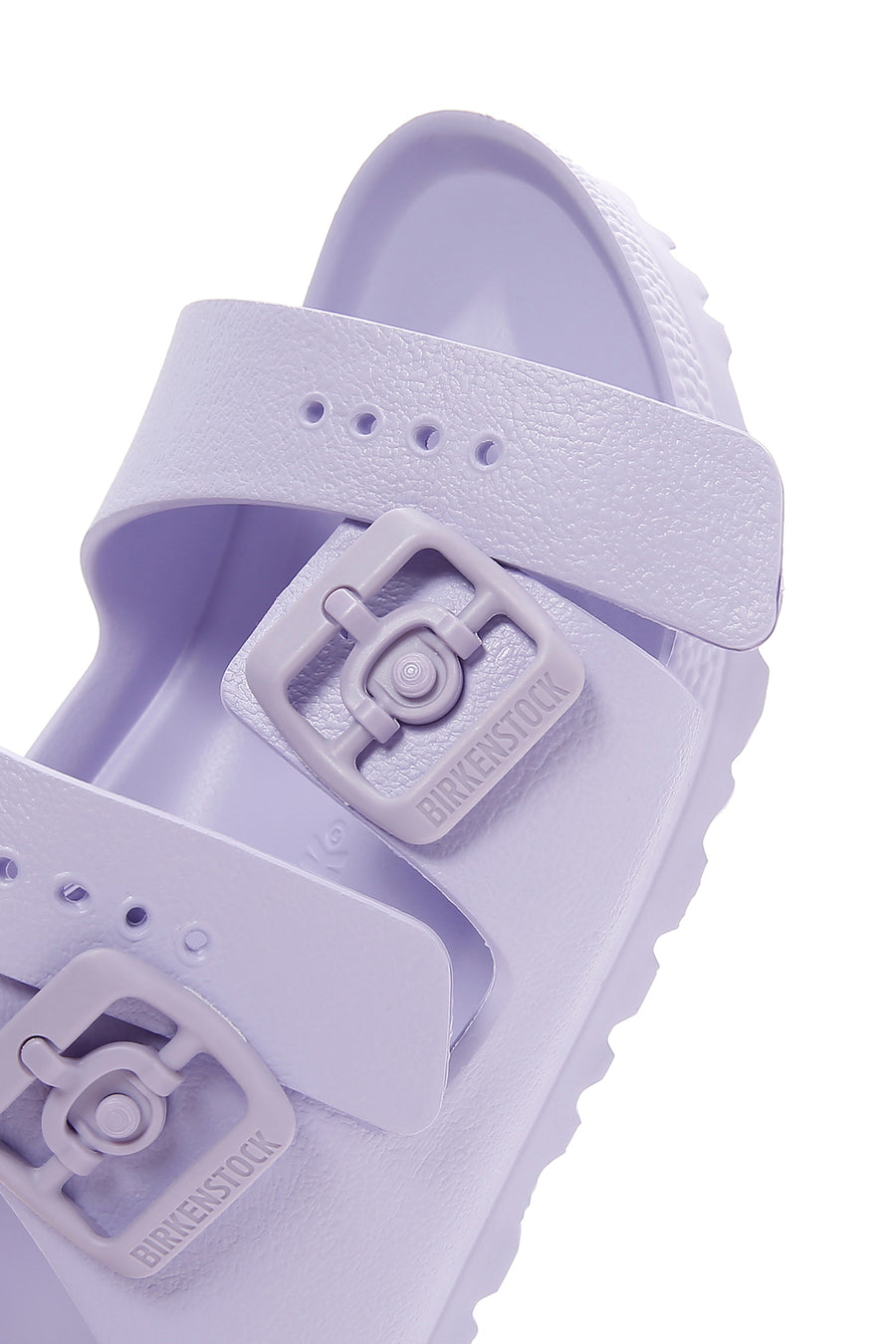 Birkenstock Women's Purple Leather Double Buckle Arizona Eva Flat Slippers