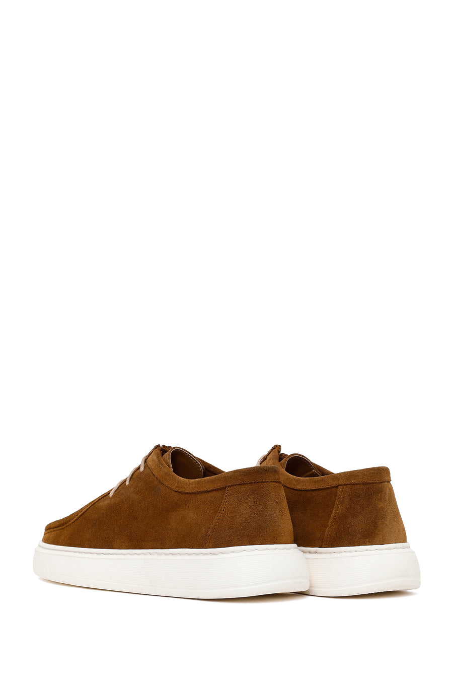 Male Tan Lace-Up Thick-Soled Suede Casual Shoes