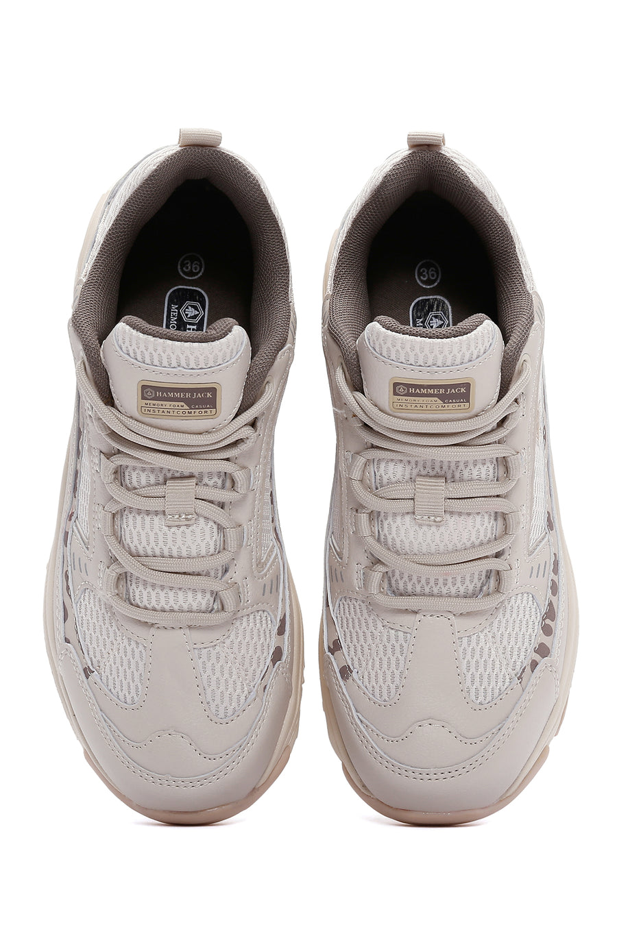 Hammer Jack Kadın Bej Kamuflaj Sneaker