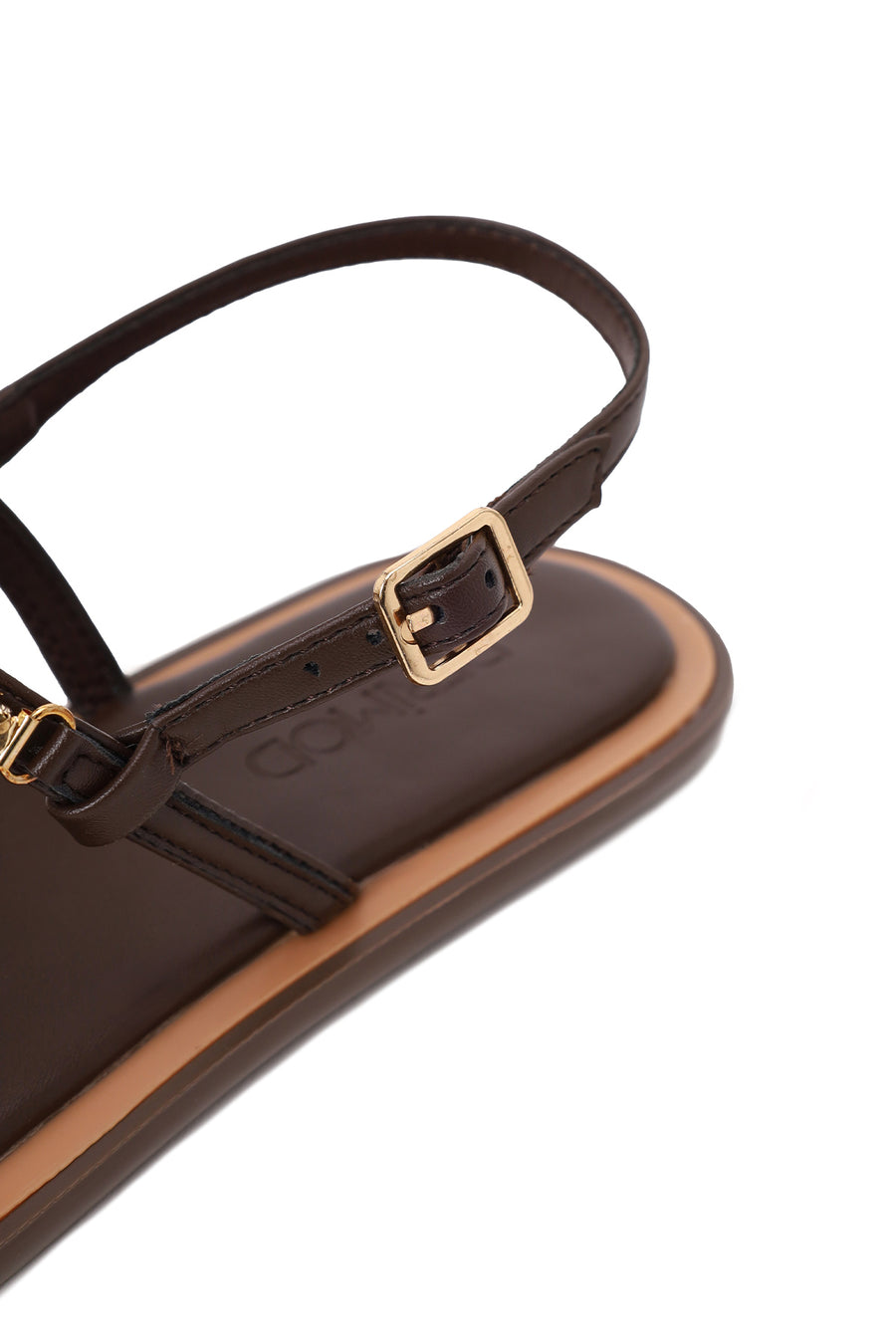 Woman Brown Embellished Toe-Post Sandal
