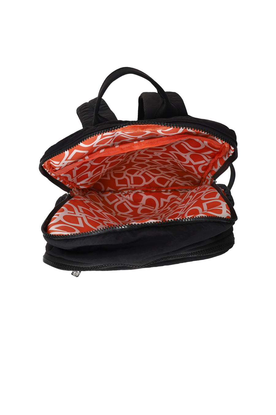 Woman Black Fabric Backpack