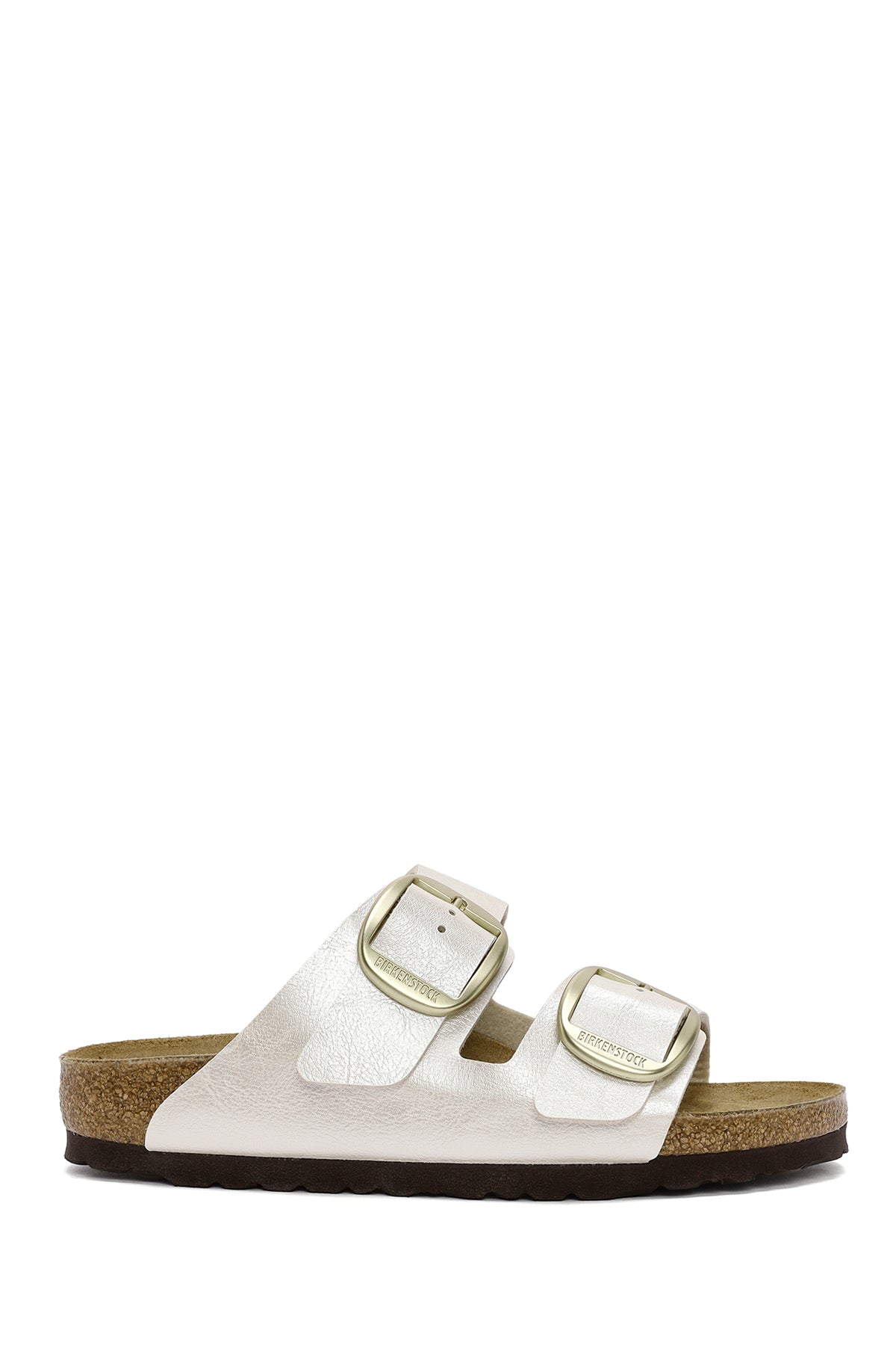 Birkenstock Kadın Beyaz Arizona Big Buckle Bf Graceful Çift Bantlı Metalik Terlik 1020021 | Derimod