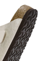 Birkenstock Kadın Beyaz Arizona Big Buckle Bf Graceful Çift Bantlı Metalik Terlik | Derimod