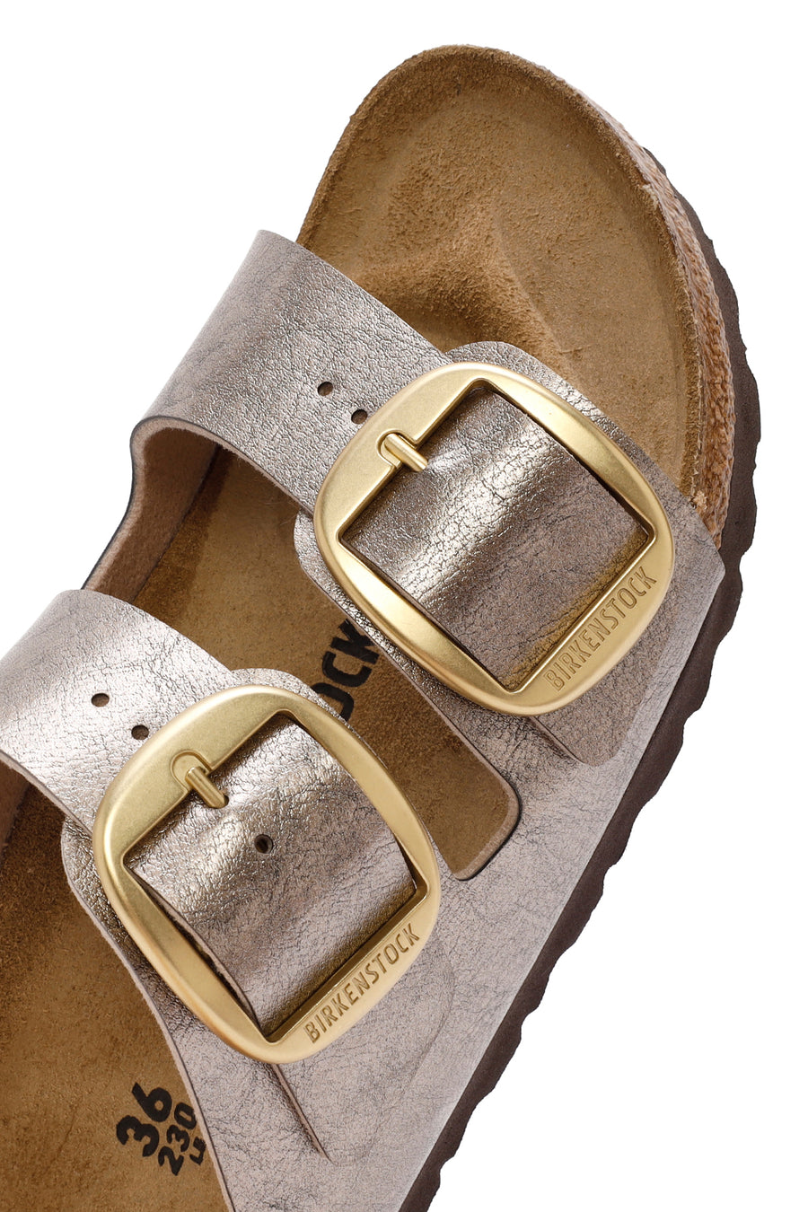 Birkenstock Kadın Vizon Arizona Bf Çift Tokalı Metalik Terlik