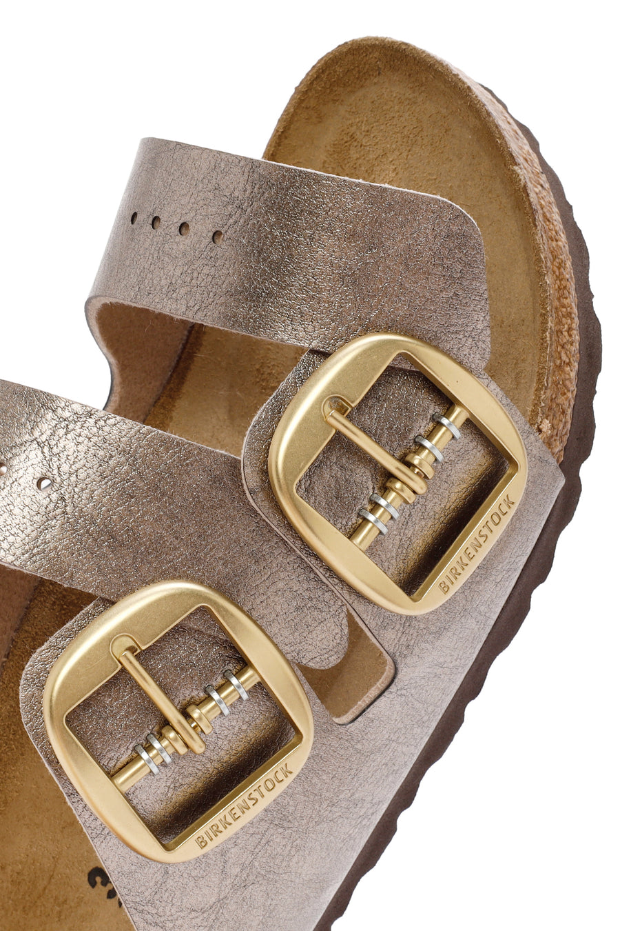 Birkenstock Kadın Vizon Arizona Bf Çift Tokalı Metalik Terlik