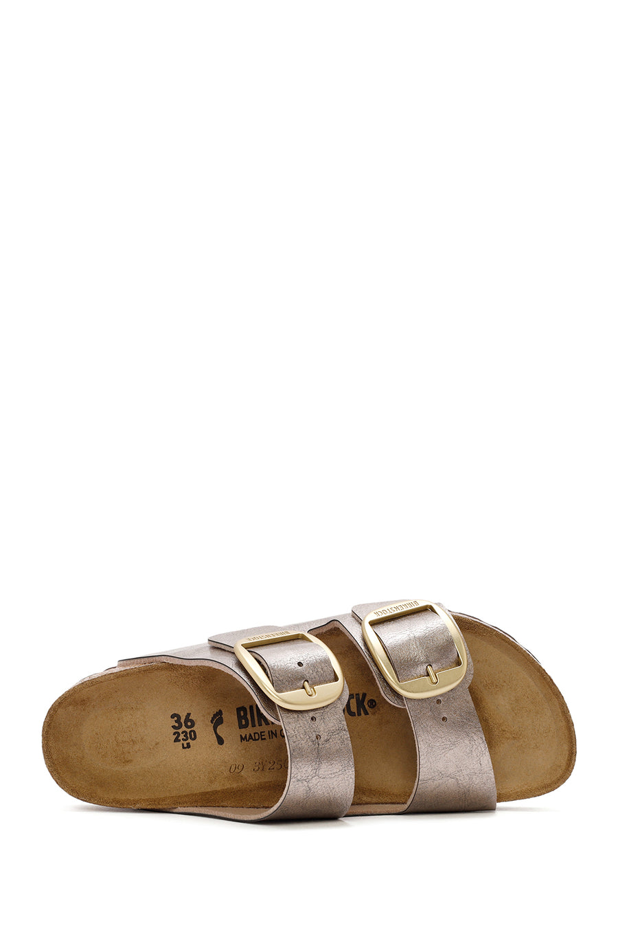 Birkenstock Kadın Vizon Arizona Bf Çift Tokalı Metalik Terlik