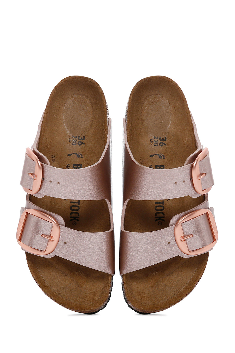 Birkenstock Kadın Bakır Deri Arizona BB Metallic Tokalı Terlik