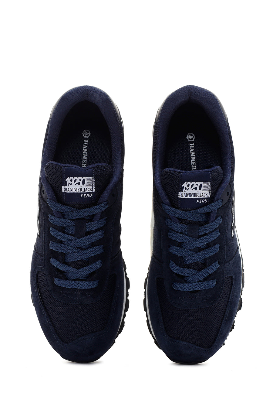Hammer Jack Men's Navy Blue Peru Suede Leather Sneaker