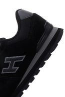 Hammer Jack Erkek Siyah-Füme Peru Süet Deri Sneaker | Derimod