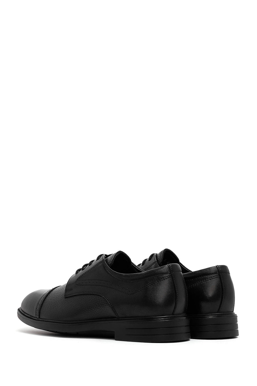 Men's Black Laced Leather Classic Shoes