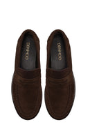 Woman Brown Suede Loafer | Derimod
