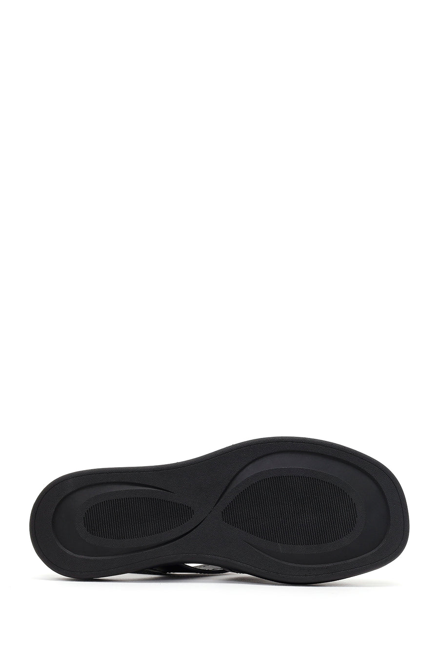 Women's Black Buckled Leather Sandals