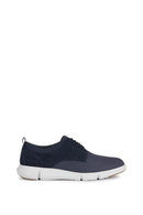 Geox Men's Navy Blue Spherica Leather Casual Shoes | Derimod