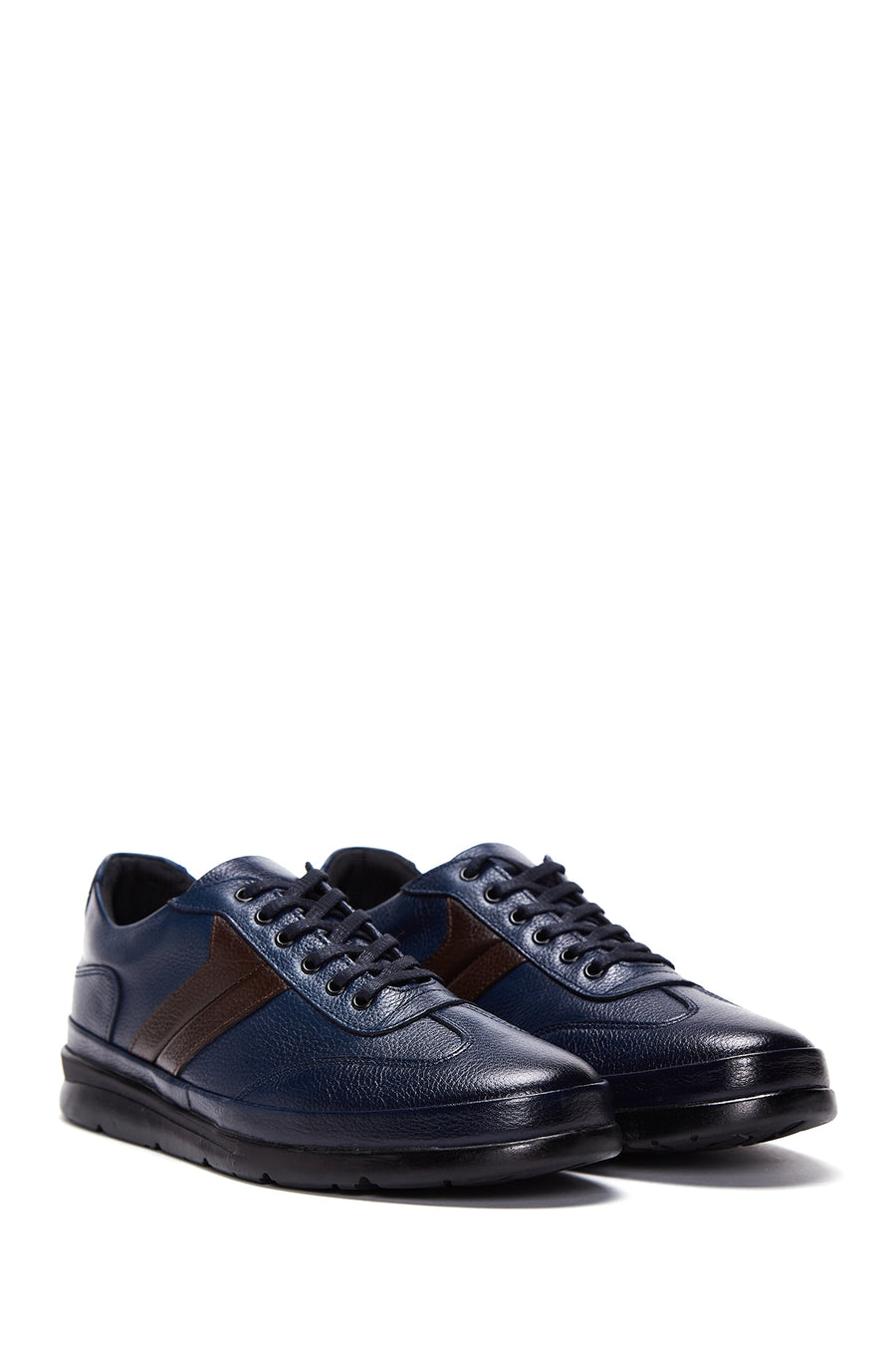 Men's Navy Blue Leather Casual Shoes