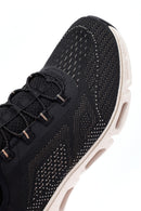 Skechers Kadın Siyah Glide Bağcıklı Kalın Tabanlı Kumaş Sneaker | Derimod