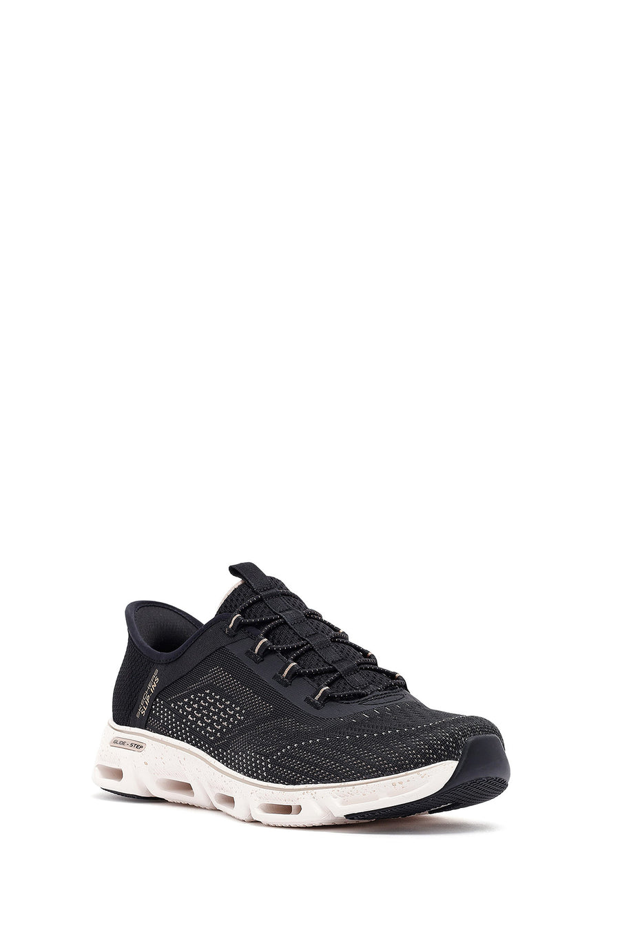 Skechers Kadın Siyah Glide Bağcıklı Kalın Tabanlı Kumaş Sneaker