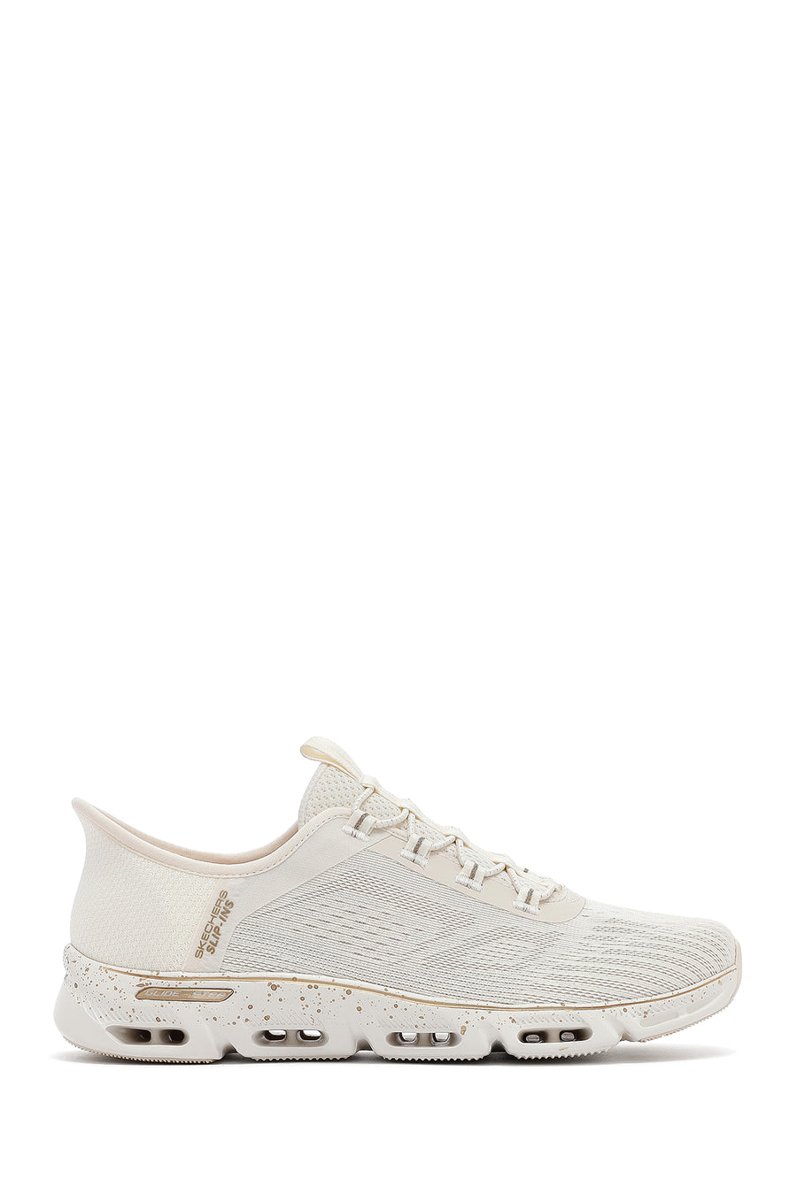 Skechers Kadın Bej Glide Step Gratify Bağcıklı Kumaş Sneaker 104610 NTGD | Derimod