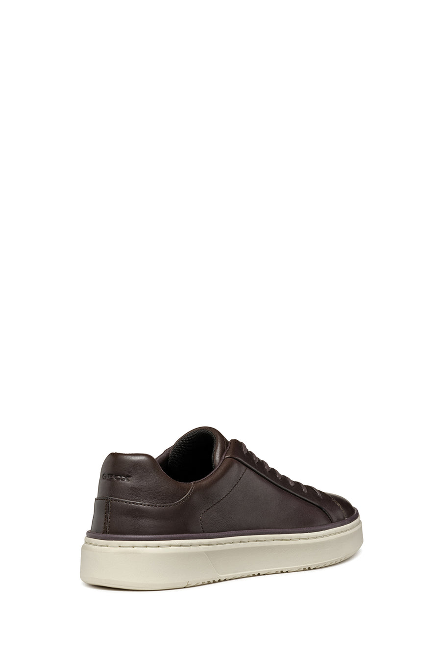 Geox Men's Brown Zackerty Lace-Up Leather Casual Shoes