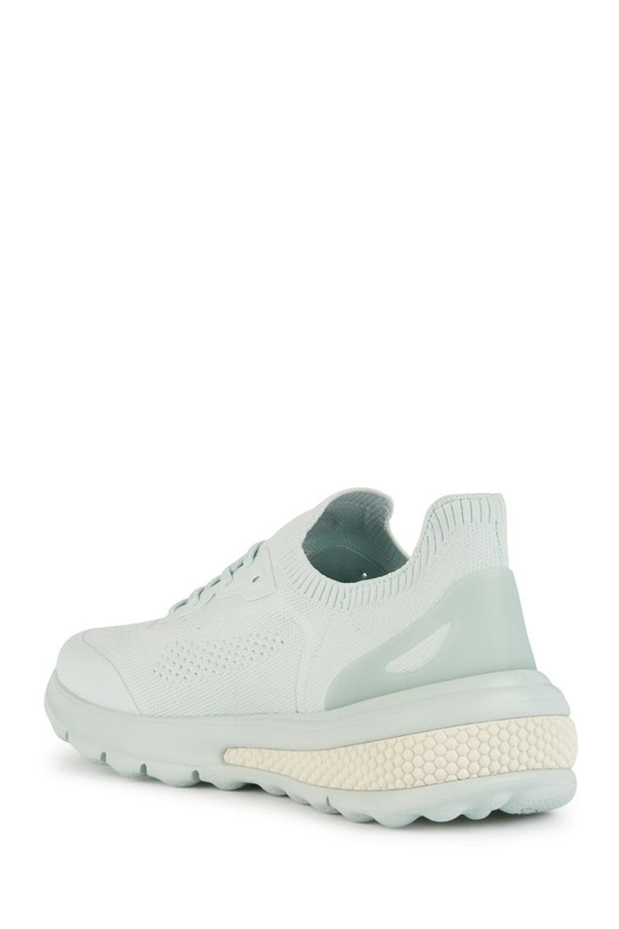 Geox Women's Blue Spherica Active Thick Sole Lace Up Fabric Sneaker