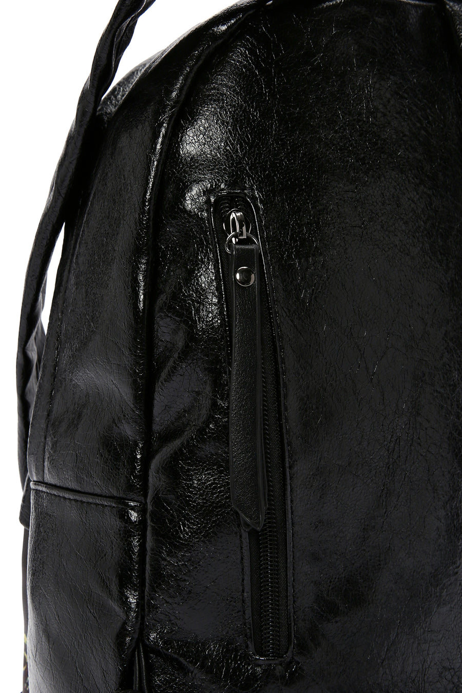 Women's Black Printed Backpack