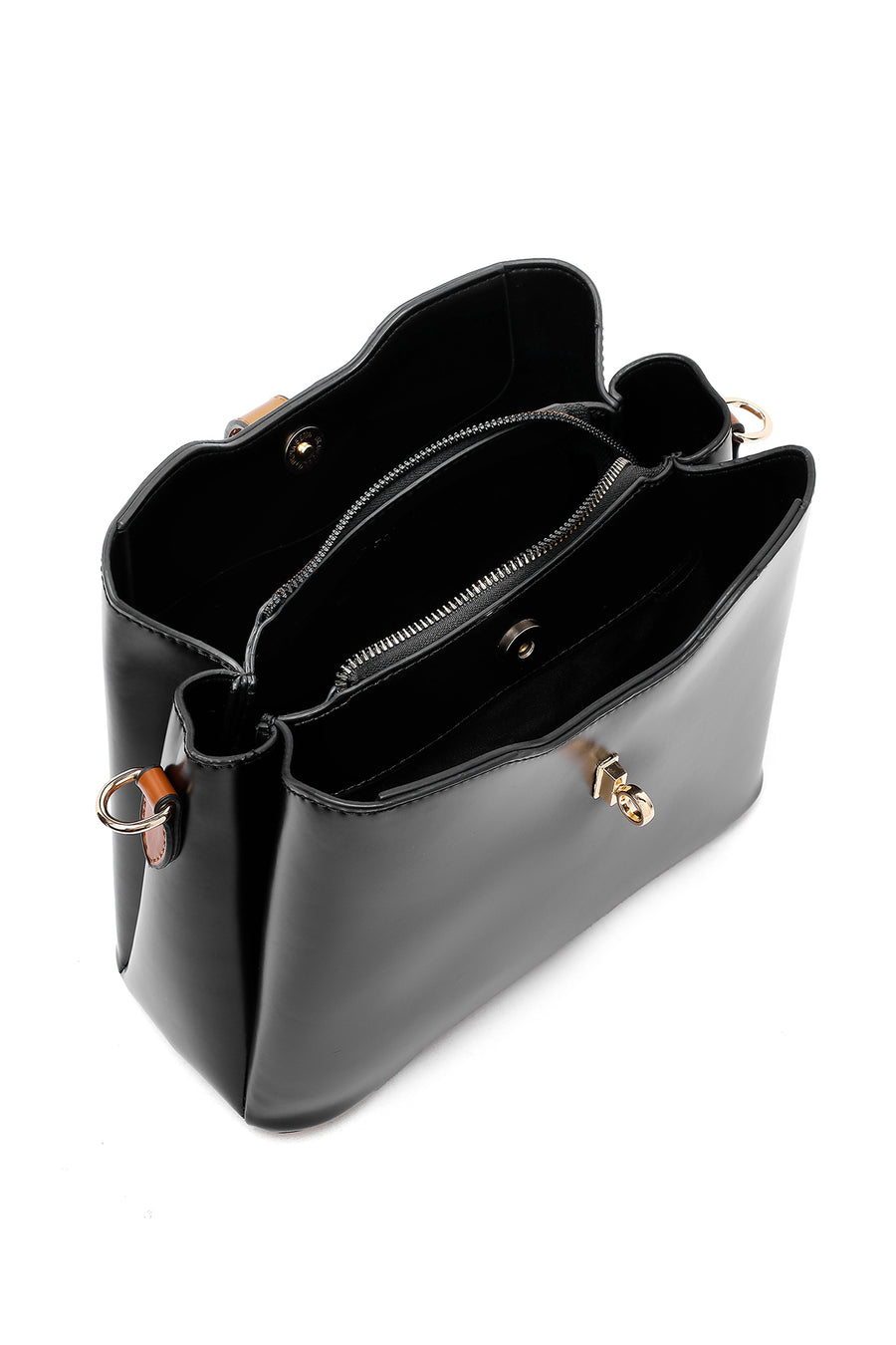 Women's Black Long Strap Classic Handbag