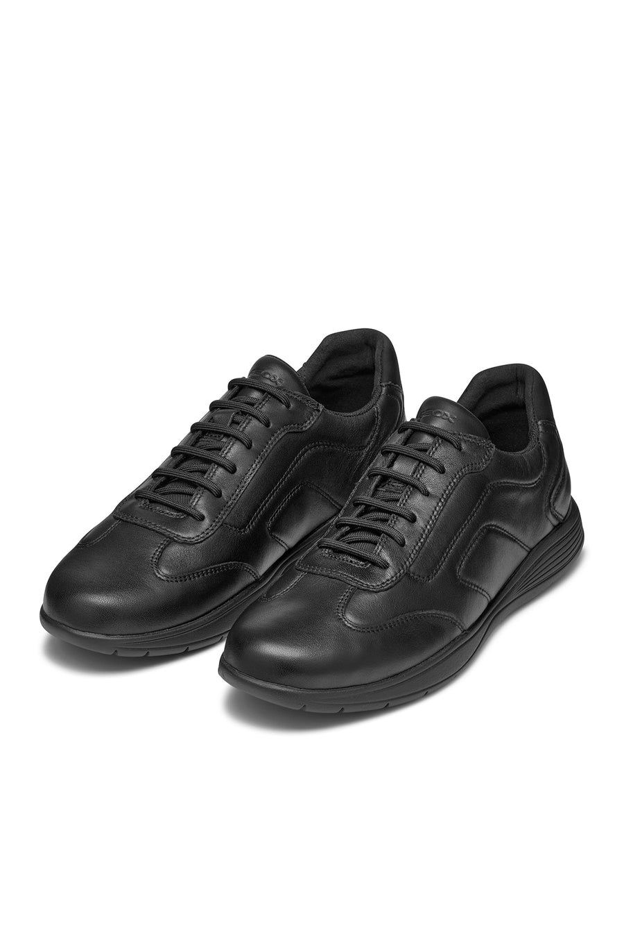 Geox Erkek Siyah Spherica Ec2 Bağcıklı Deri Sneaker
