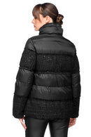 Geox Women's Black Manilva Sequin Detailed Coat | Derimod