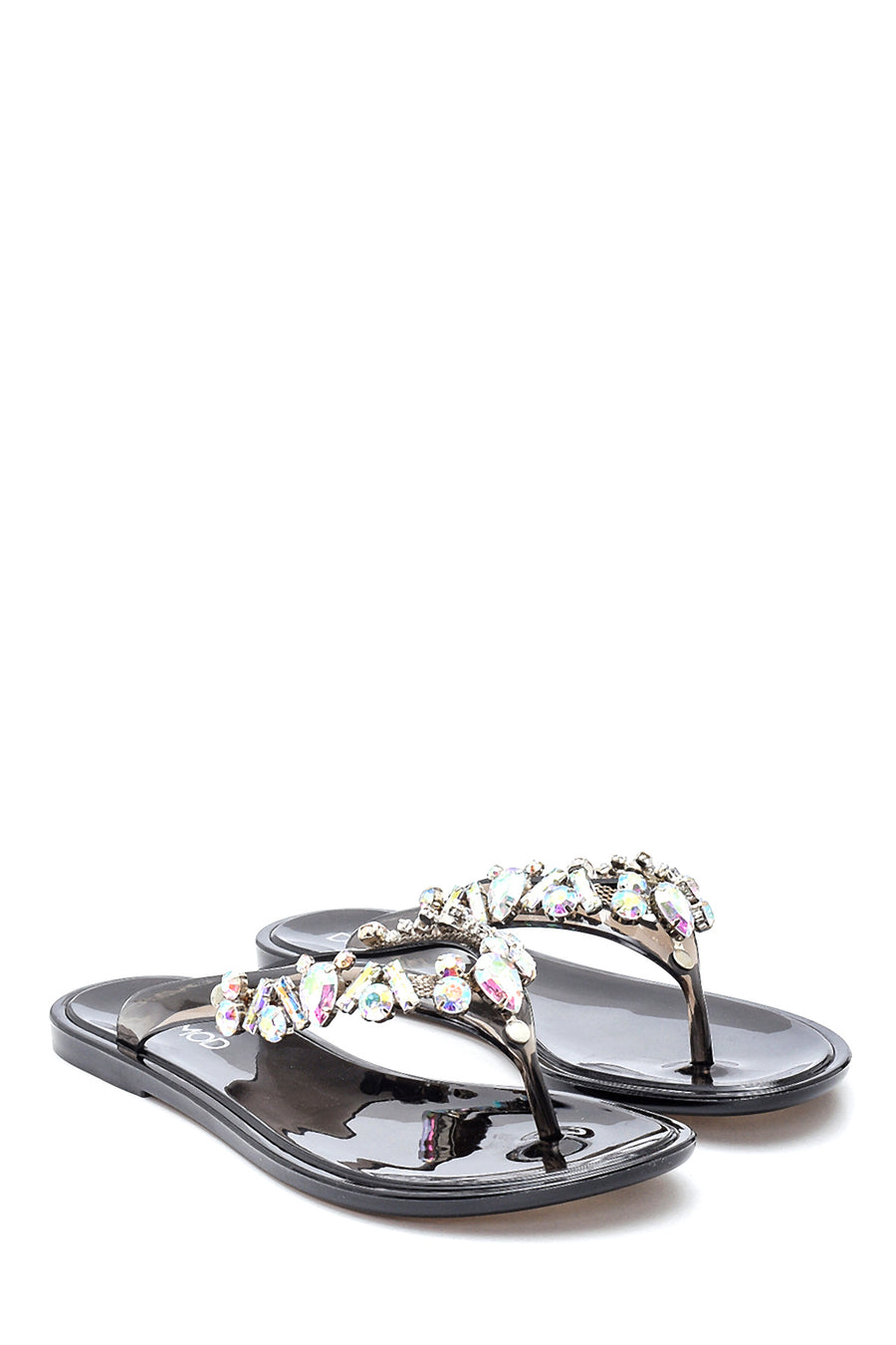 Kadın Siyah Taşlı Parmak Arası Terlik