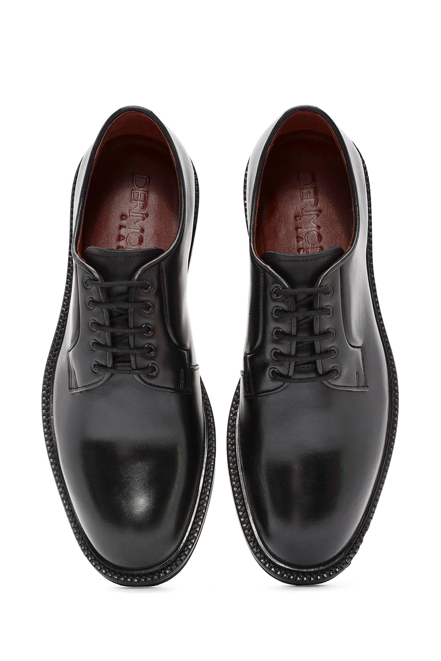 
Men's Black Lace-Up Leather Classic Shoes
