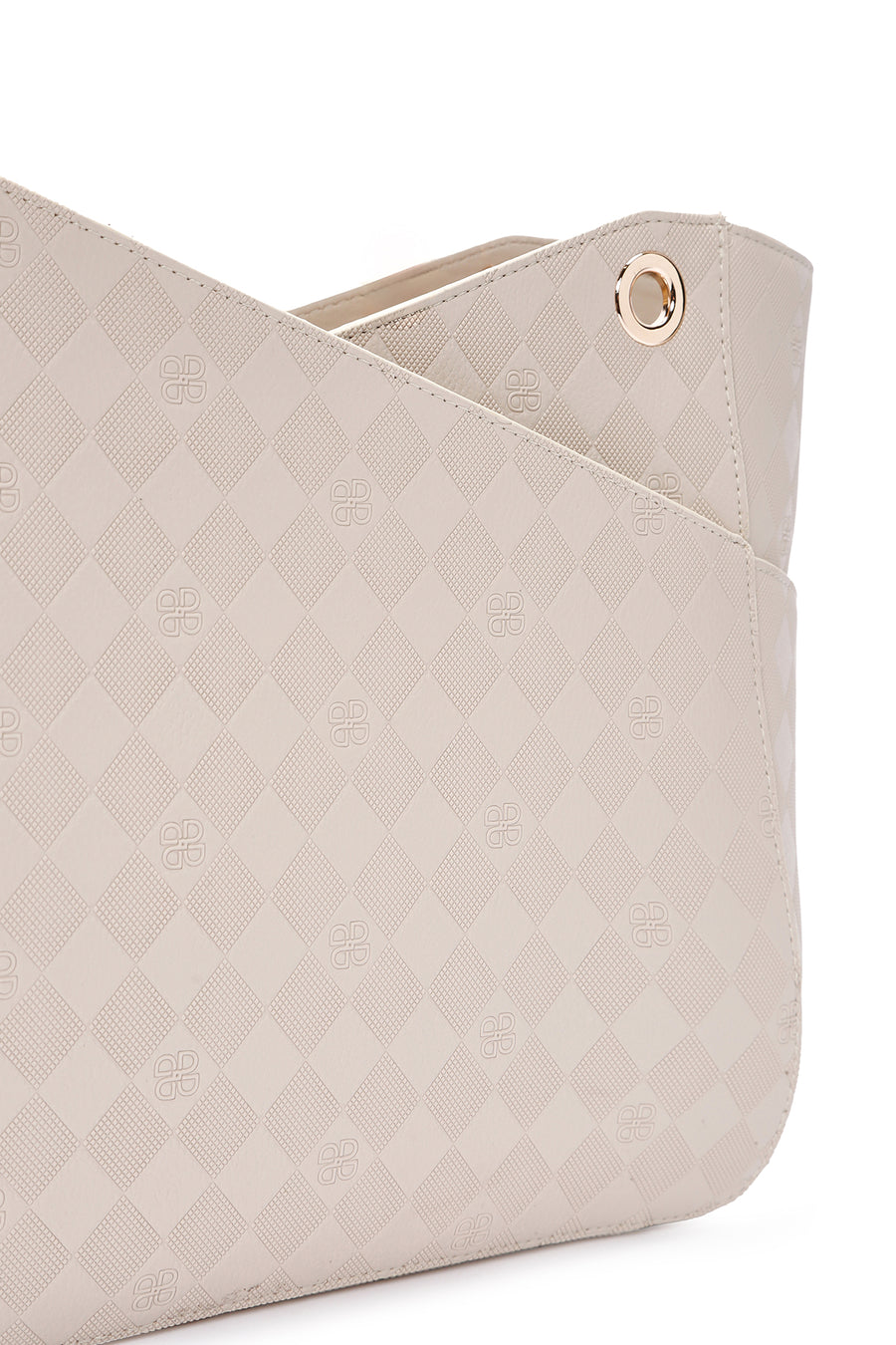Women's Cream Printed Shoulder Bag