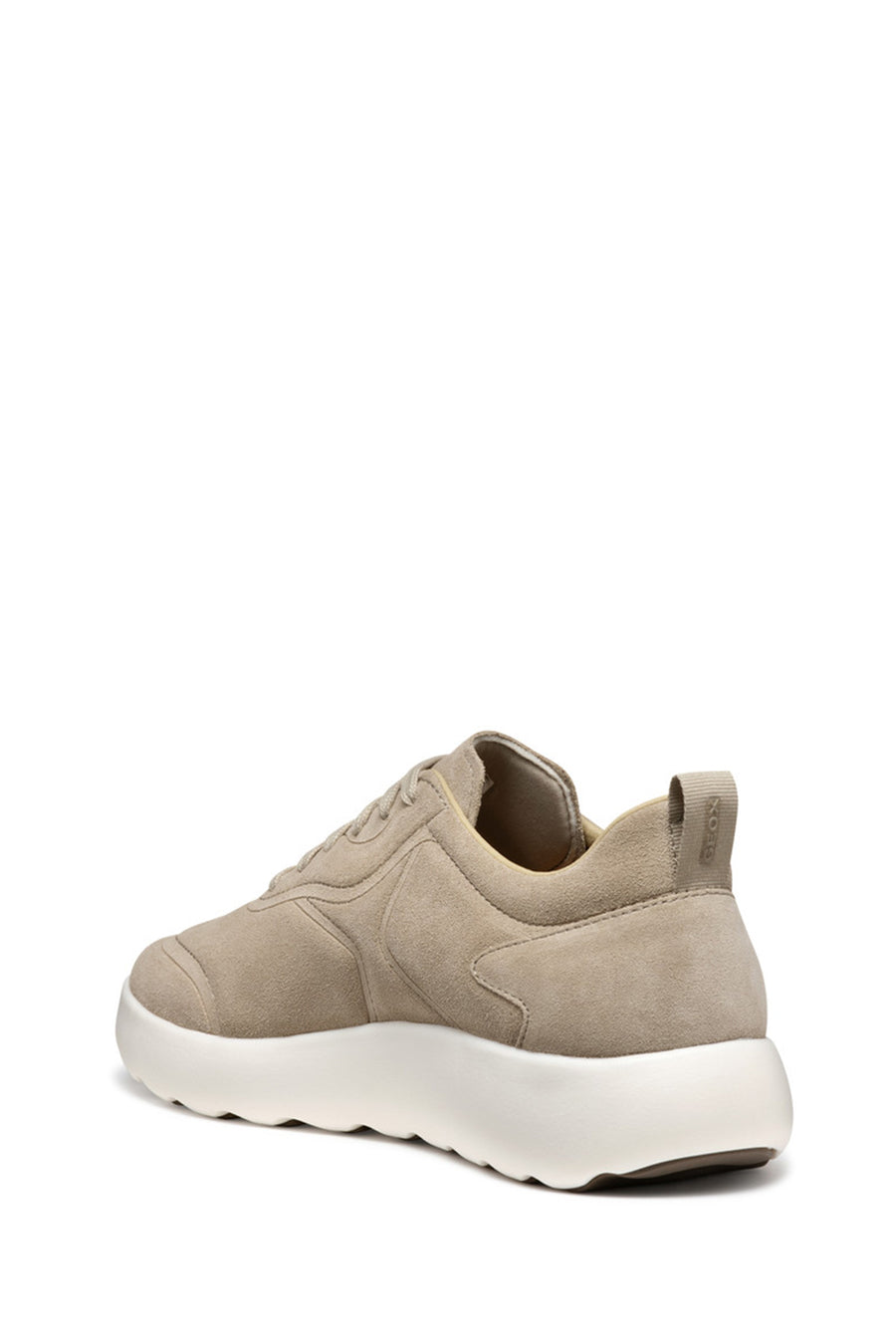 Geox Men's Beige U Xtors A - Suede Lace-Up Suede Leather Sneakers