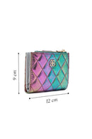 Women's Blue Printed Wallet | Derimod