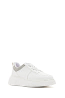 Women's White Thick Soled Stone Sneaker | Derimod