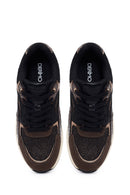 Woman Brown Lace-Up Wedge Sneaker | Derimod