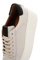 Women's Beige Leather Thick Soled Sneaker | Derimod